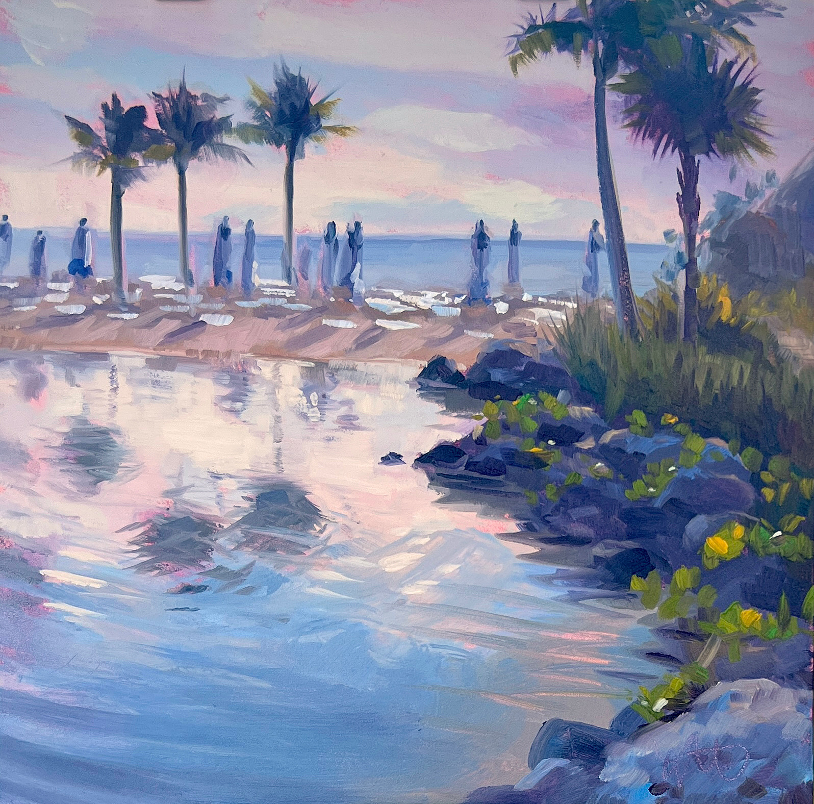 Sleepy Lagoon, 2025
8 x 8 in. Oil on Panel
Painted En Plein Air
Ocean Reef Club - Key Largo, FL